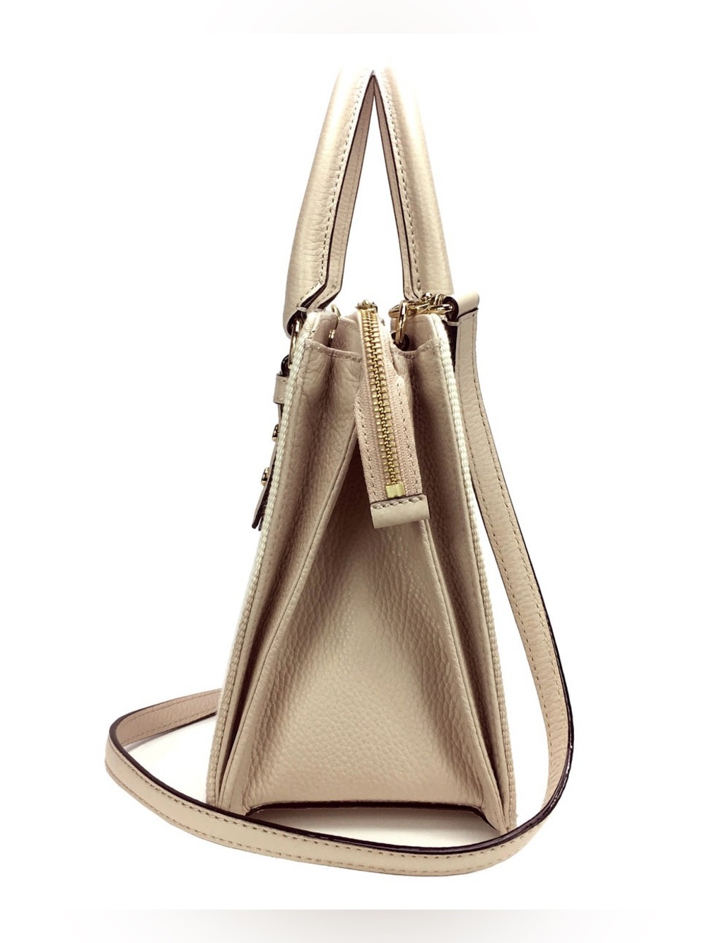 Kate Spade Cream Striped Satchel - Picture 3 of 5